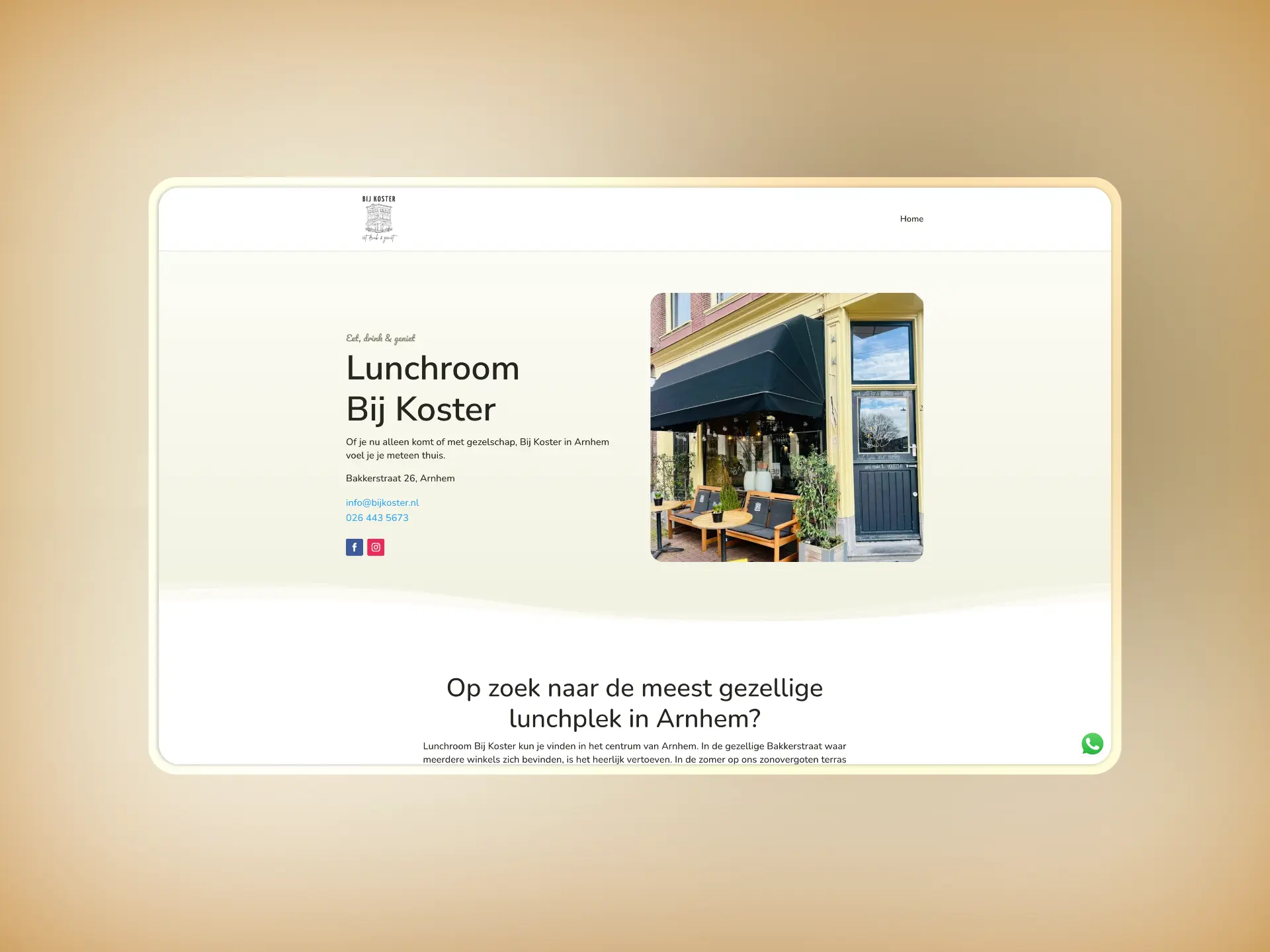 Website laten maken in Arnhem Lunchroom Website laten maken in Arnhem Lunchroom