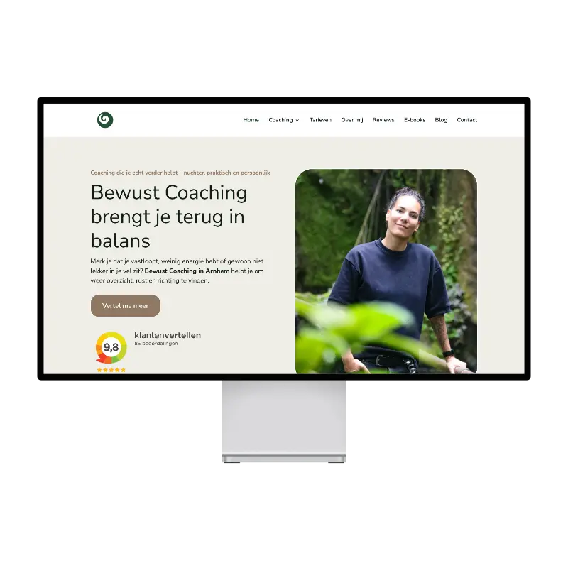 Website maken coach Arnhem Website maken coach Arnhem